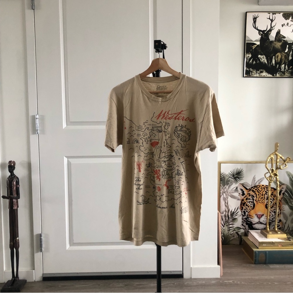 Game of thrones map tee shirt